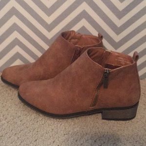Tan Suede Booties